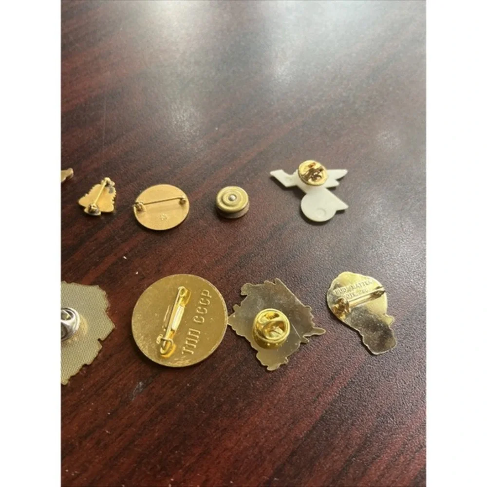 Lot Of 10 Random Mixed Lapel Hat‎ Pins B1